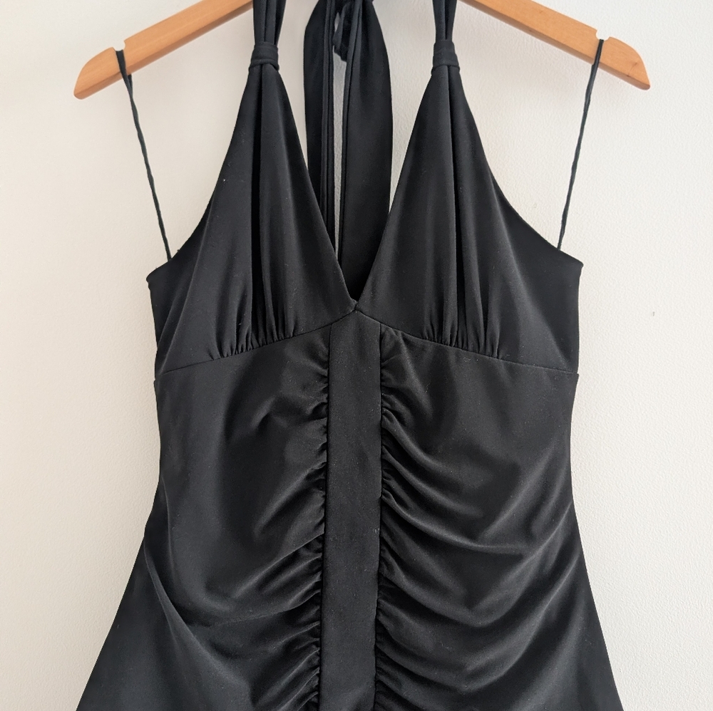 2000's Halter Ruffle Dress - Picture 5 of 11